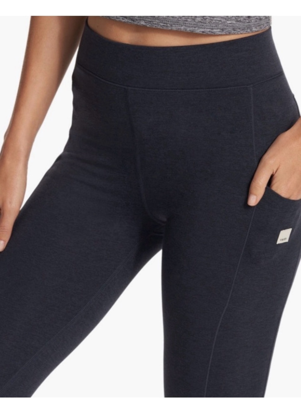 Vuori Granite Pocket Legging Large Gray Navy